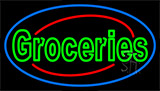 Double Stroke Groceries LED Neon Sign