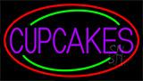 Purple Cupcakes With Cupcake In Between LED Neon Sign