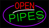 Open Pipes With Purple Border LED Neon Sign