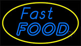 Blue Fast Food Yellow LED Neon Sign