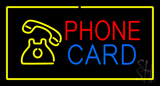 Phone Card With Yellow Border LED Neon Sign