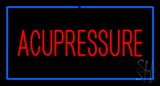 Red Acupressure Blue Border LED Neon Sign