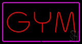 Gym Rectangle Purple LED Neon Sign