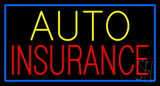 Auto Insurance Blue Border LED Neon Sign