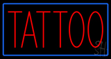 Red Tattoo With Blue Border LED Neon Sign