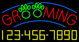 Grooming With Phone Number LED Neon Sign