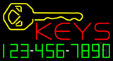 Keys With Phone Number LED Neon Sign