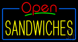 Open Sandwiches With Yellow Border LED Neon Sign