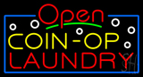 Red Open Coin Op Laundry LED Neon Sign