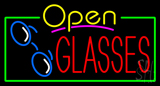 Yellow Open Glasses Logo LED Neon Sign