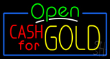 Green Open Cash For Gold LED Neon Sign