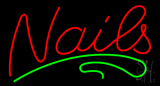 Red Nails Green Lines LED Neon Sign