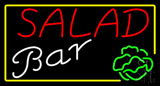 Salad Bar With Yellow Border LED Neon Sign