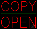 Copy Block Open Green Line LED Neon Sign