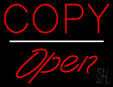 Copy Open White Line LED Neon Sign