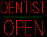 Dentist Block Open Green Line LED Neon Sign