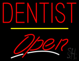 Dentist Open Yellow Line LED Neon Sign
