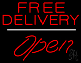 Free Delivery Open White Line LED Neon Sign