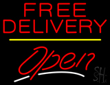 Free Delivery Open Yellow Line LED Neon Sign