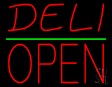 Deli Block Open Green Line LED Neon Sign
