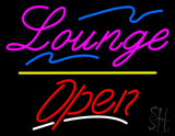 Lounge Open Yellow Line LED Neon Sign