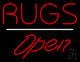 Rugs Script1 Open White Line LED Neon Sign