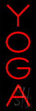 Vertical Red Yoga LED Neon Sign