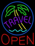 Travel Open LED Neon Sign