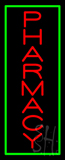 Red Pharmacy Green Border LED Neon Sign