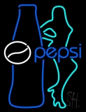 Pepsi Bar With Bottle And Girl LED Neon Sign