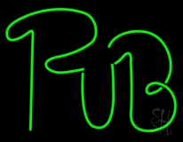 Green Pub LED Neon Sign