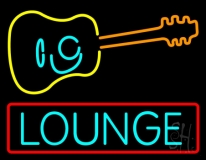 Lounge With Guitar LED Neon Sign