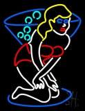 Martini Girl Bar LED Neon Sign
