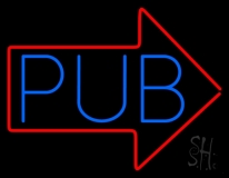 Pub With Arrow LED Neon Sign