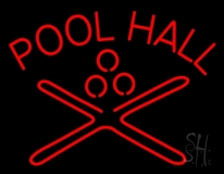 Red Pool Hall LED Neon Sign