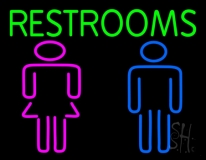 Restrooms With Men And Women LED Neon Sign