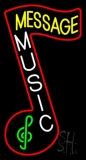 Custom White Music Vertical LED Neon Sign