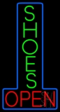 Vertical Green Shoes Open LED Neon Sign