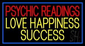 Red Psychic Readings Yellow Love Happiness Success LED Neon Sign