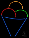 Ice Cream Multicolored Cone LED Neon Sign