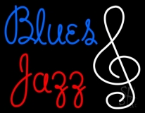 Blue Blues Red Jazz LED Neon Sign