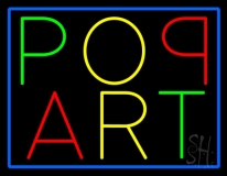 Blue Border Pop Art LED Neon Sign
