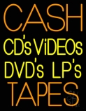 Cash Cds Videos Dvds Lps Tapes LED Neon Sign