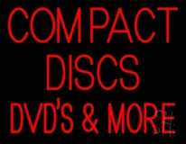 Compact Discs Dvds More LED Neon Sign