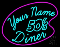 Custom Turquoise 50s Diner LED Neon Sign