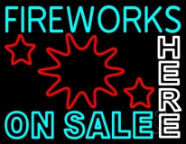 Fireworks On Sale Here LED Neon Sign