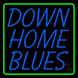 Green Border Down Home Blues LED Neon Sign