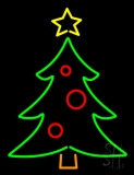 Green Christmas Tree LED Neon Sign