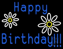 Happy Birthday LED Neon Sign