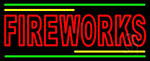 Red Double Stroke Fireworks LED Neon Sign